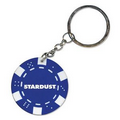 Blue Poker Chip Keychain